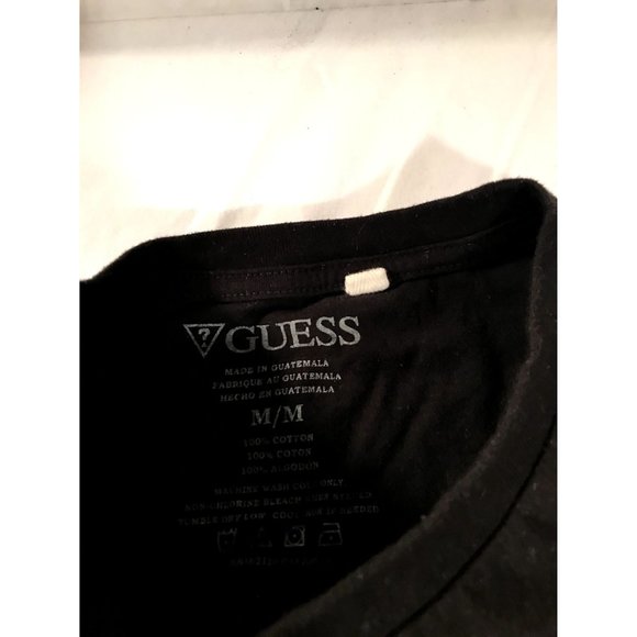 Guess Graphic Shirt Mens sz Medium Black - Picture 3 of 5